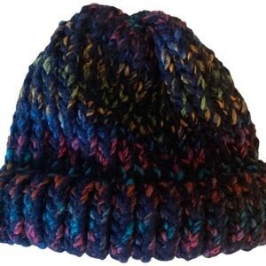 Handmade colorful knit kids beanie hat for winter